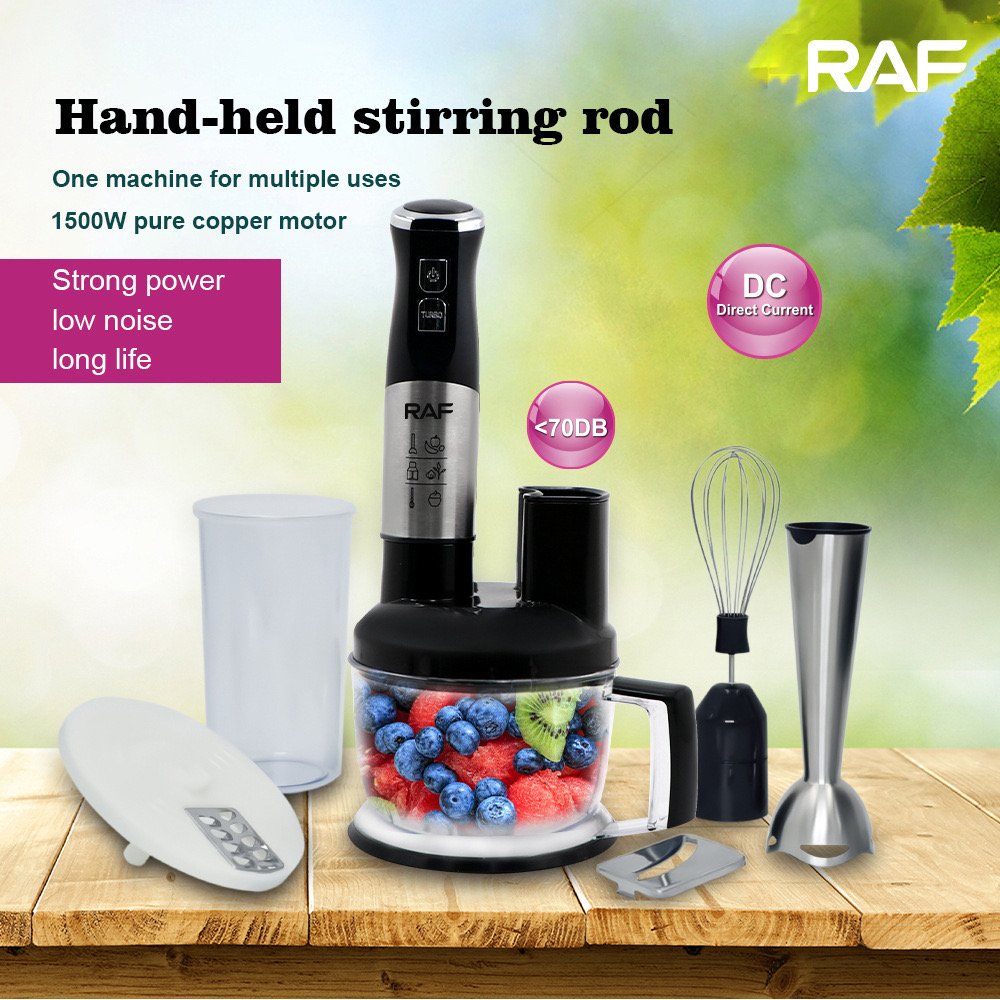 Raf Special Offer 6 in 1Household Appliances Food Processor Hand Mixer Immersion Fruit Blender Cooking Hand Blender