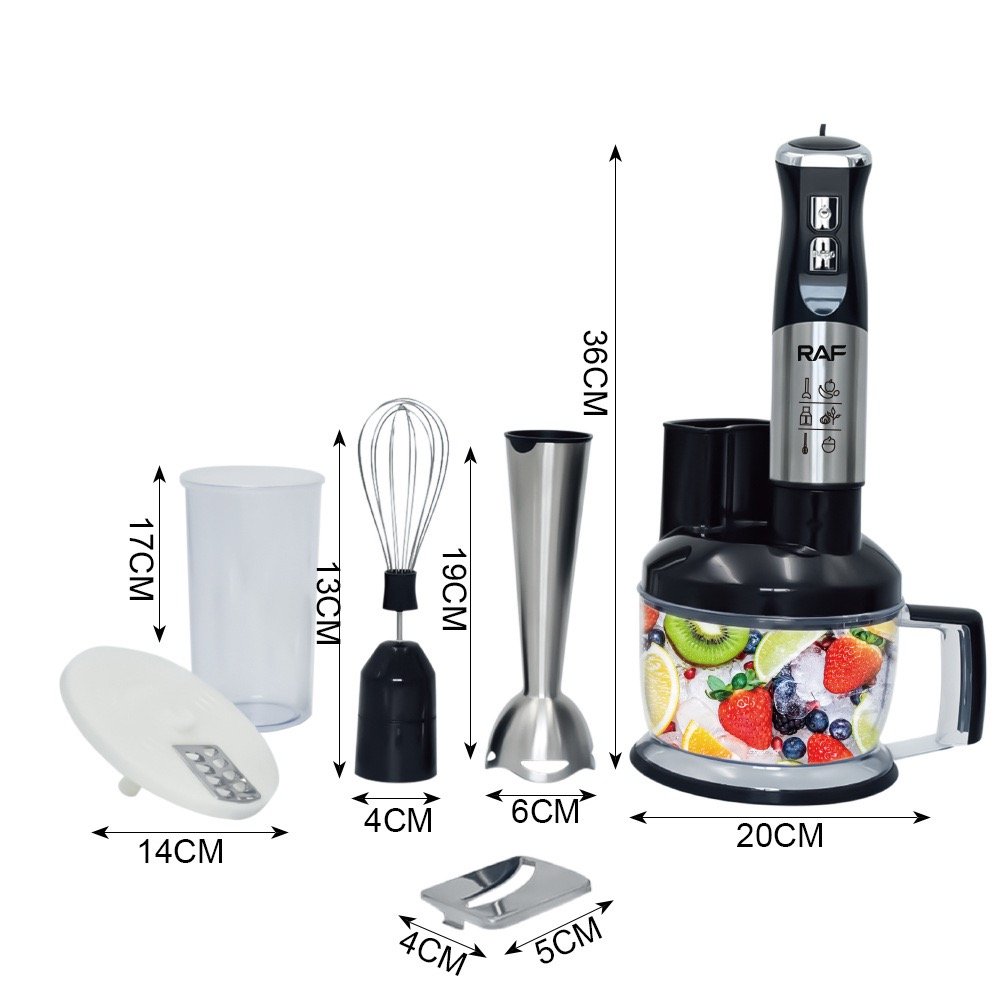 Raf Special Offer 6 in 1Household Appliances Food Processor Hand Mixer Immersion Fruit Blender Cooking Hand Blender