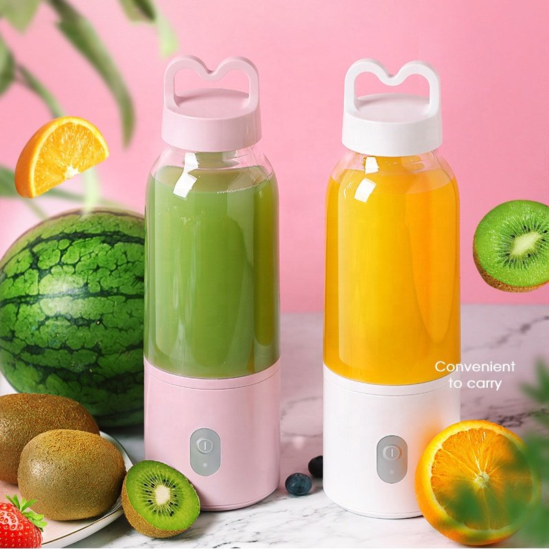 500ml White Slick Rechargeable Portable Blender Daily Juice Bottle Dropshipping