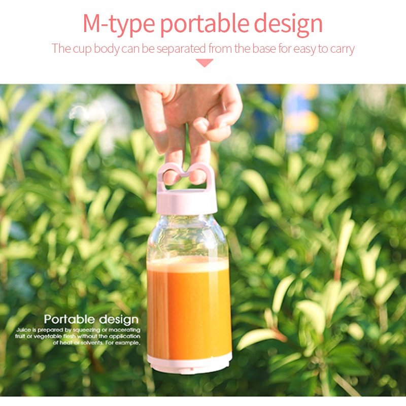 500ml White Slick Rechargeable Portable Blender Daily Juice Bottle Dropshipping