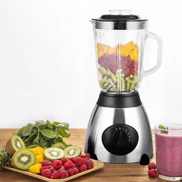 1.5L Kitchen Appliances Stainless Steel Container Juice Blender 2-in-1 Food mixer Blender glass cup blender