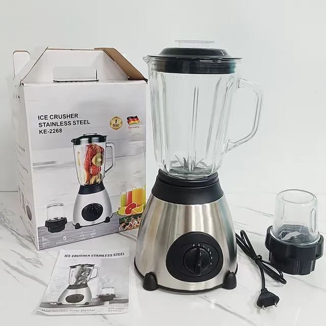 1.5L Kitchen Appliances Stainless Steel Container Juice Blender 2-in-1 Food mixer Blender glass cup blender