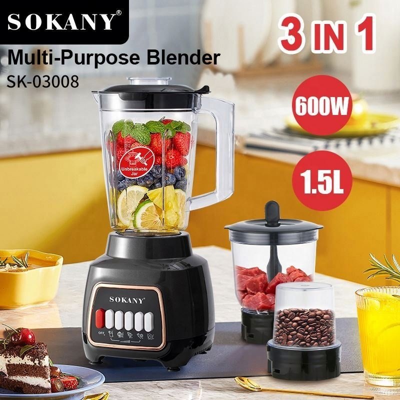 Heavy Duty 3 In 1 Fruit Smoothie Maker Blender Food Mixer Juicer Ice Blender