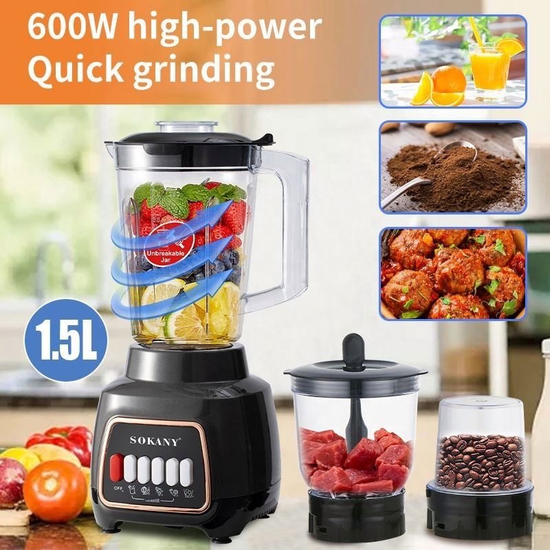 Heavy Duty 3 In 1 Fruit Smoothie Maker Blender Food Mixer Juicer Ice Blender