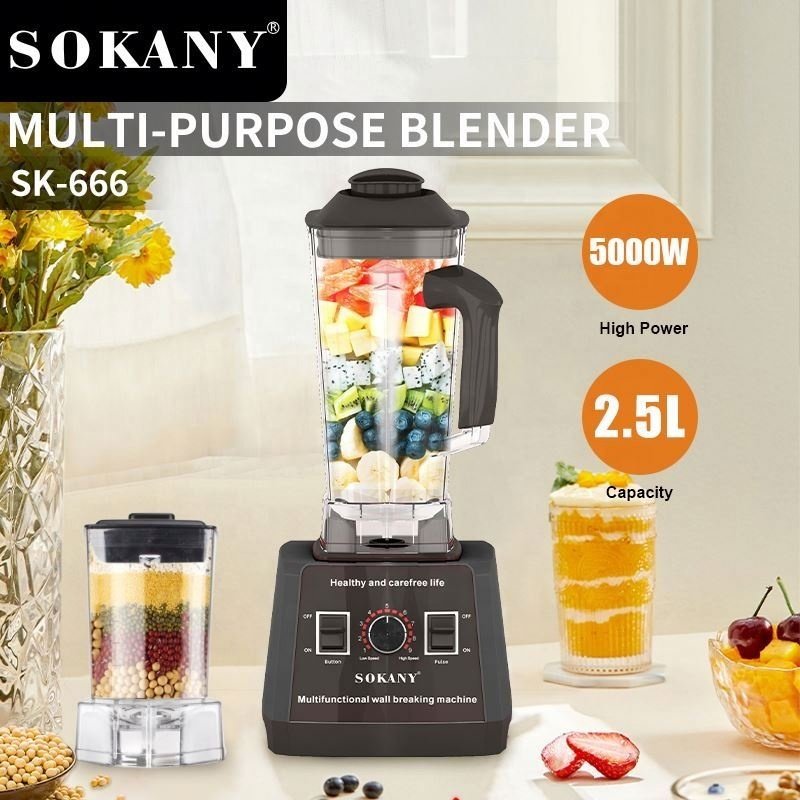 Best-selling 5000w 2.5l Capacity 9 Speed Adjustable Portable Beauty Blender Machine And Fresh Fruit Juicer Extractor