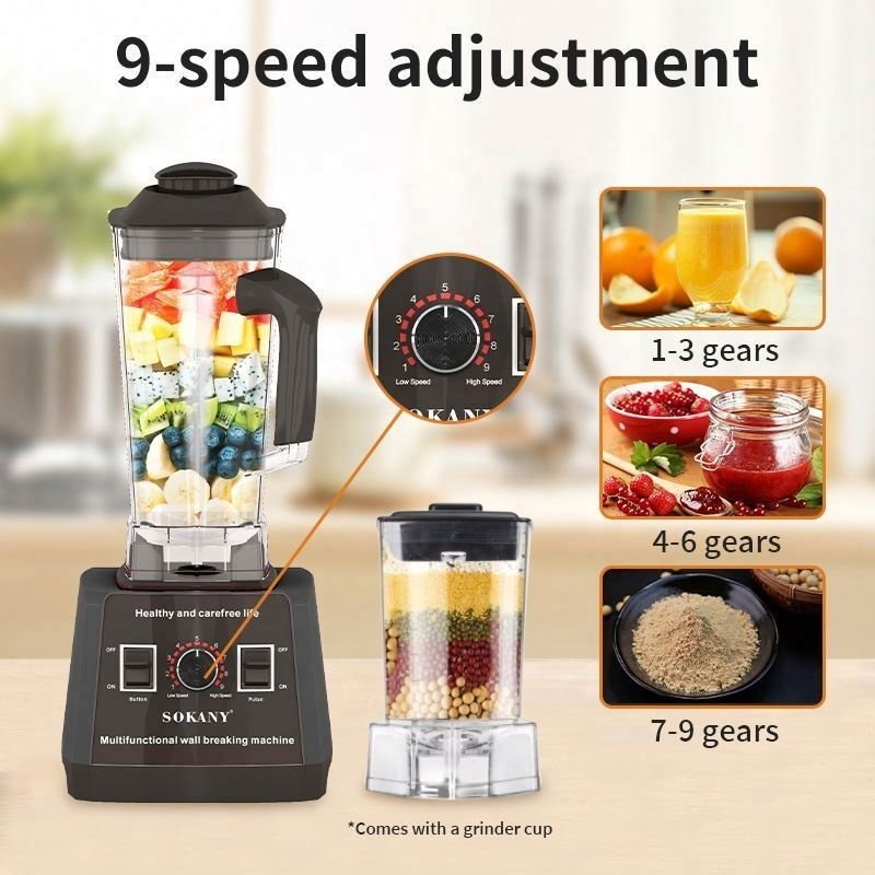 Best-selling 5000w 2.5l Capacity 9 Speed Adjustable Portable Beauty Blender Machine And Fresh Fruit Juicer Extractor