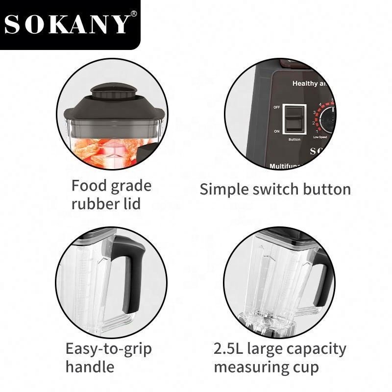 Best-selling 5000w 2.5l Capacity 9 Speed Adjustable Portable Beauty Blender Machine And Fresh Fruit Juicer Extractor