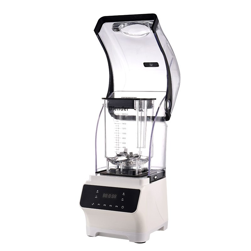 Commercial 1.8L Quiet Smoothie Ice Fruit Juice Maker Heavy Duty Industrial style Blender With Sound Cover