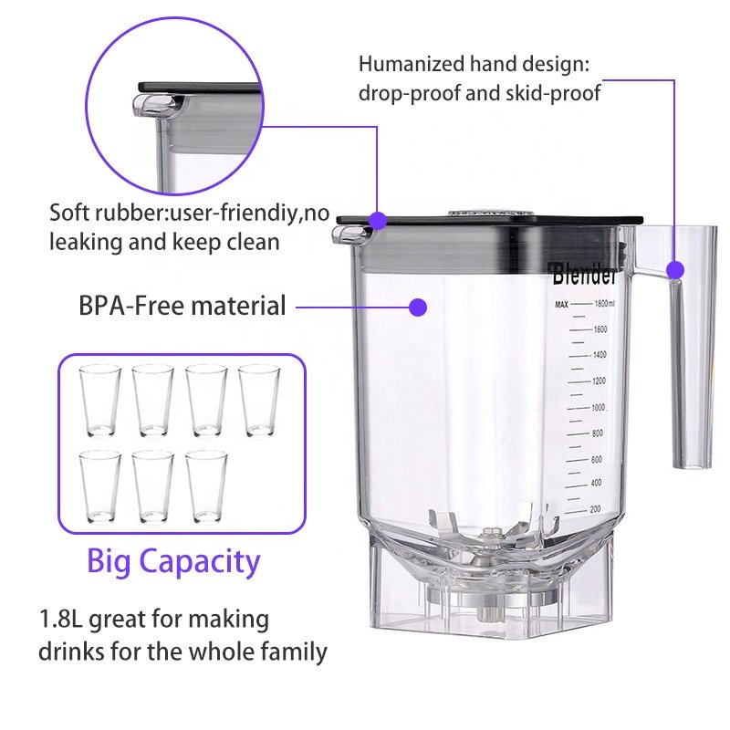 Hot Sell High Speed Mixeur Commercial Ice Smoothie Makers Blenders Mixers Food Processors And Juicers