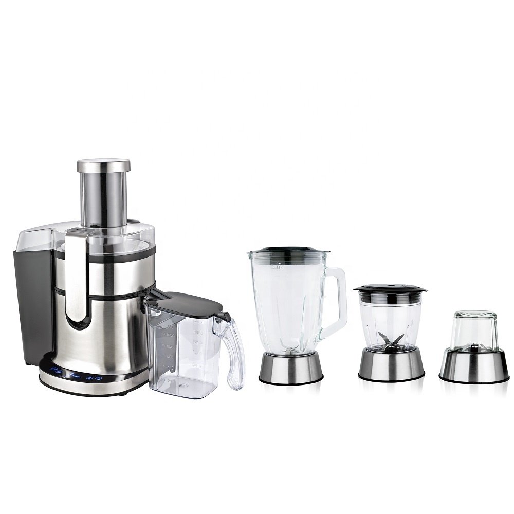 800 Watt 5-in-1 75mm Big Mouth Juice Extractor Smoothie Blender Meat Chopper Coffee Grinder Electric Stainless Steel CE ROHS 220