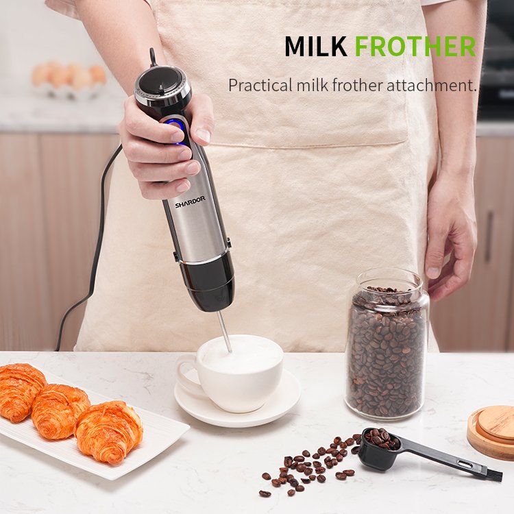 Multifunction Immersion Hand blender Powerful Stainless Steel Stick Blender 4 Sharpe Blade Whisk Smoothie Handheld Stick Blender