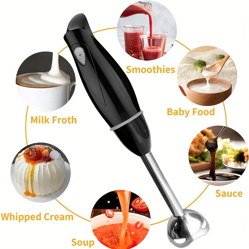 PANCERKA 3 in 1 Electric food vegetable Blender 600w Handheld Home Use 4 Blades Hand Mixer for Kitchen Fast Easy Clean Blender