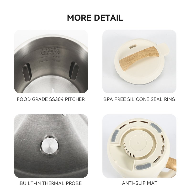 600ML Mini soup cooker heating blender Soybean machine soymilk plant based vagan nut milk maker automatic soy Milk Maker
