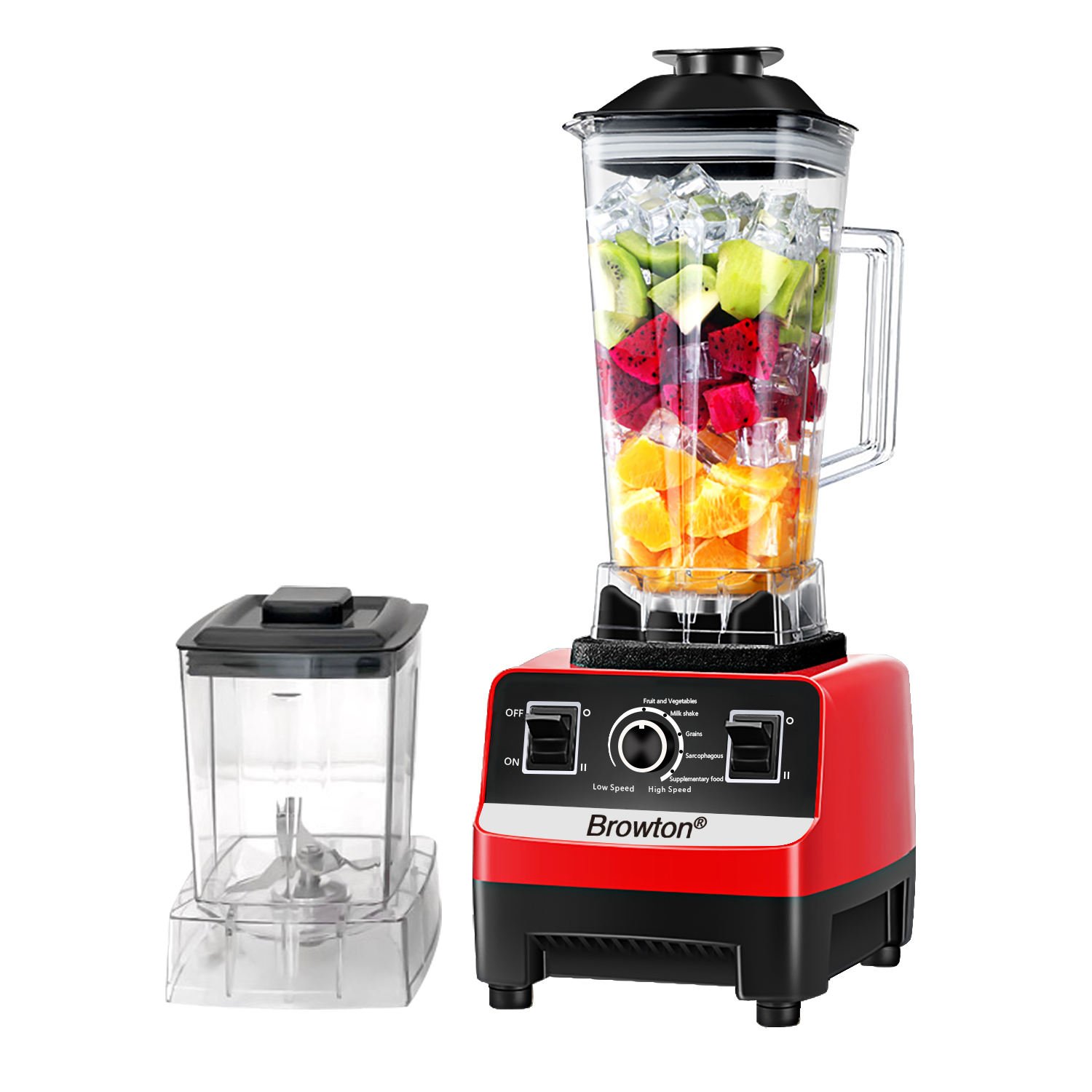 4500W Commercial Mixer Grinder Blender 2L Large Capacity Heavy Duty Portable Electric Machine Smoothie Ice Blending