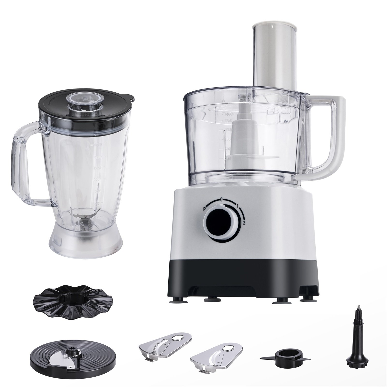 Food Processor Multi-cup Blender Processor Vegetable Chopper for Chopping Pureeing Mixing Shredding and Slicing