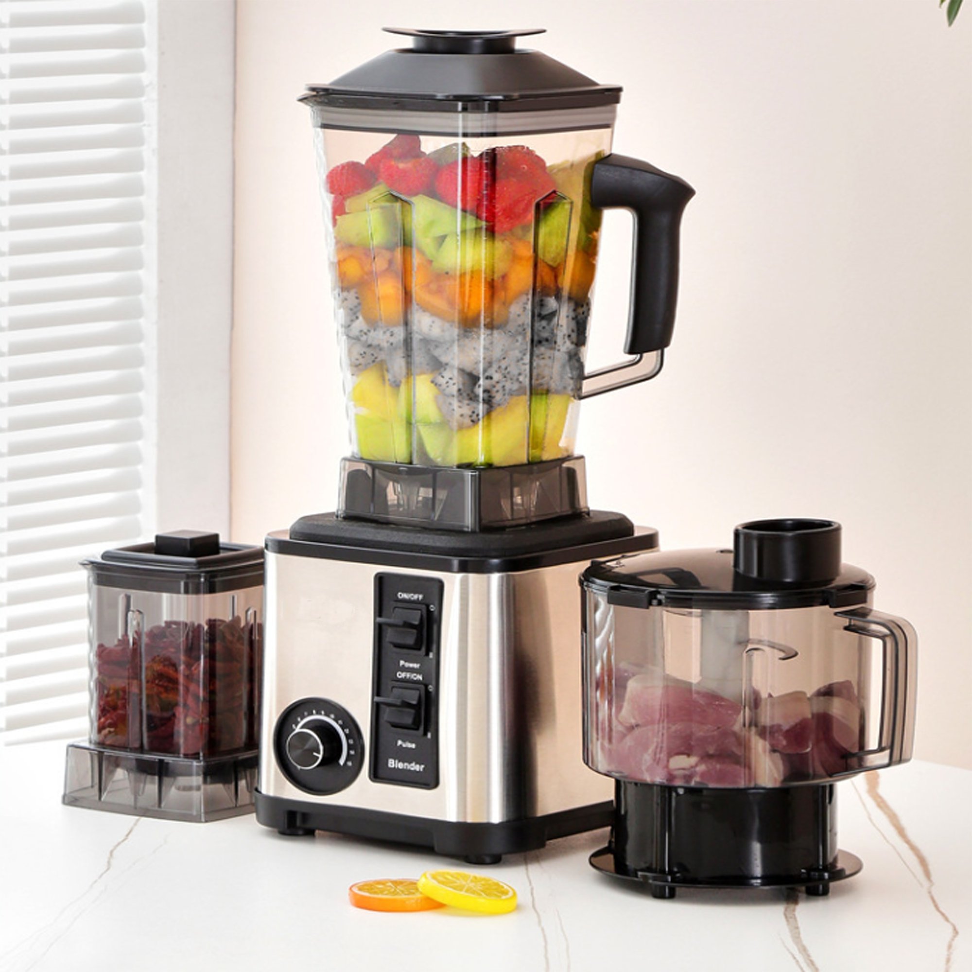 Factory machine commercial 9500W multifunctional 3L blender juicer food processor blender 3 in 1 smoothie blender 3 in 1