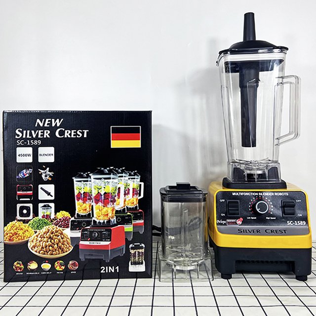 4500W 2.5L 2 in 1 Industrial Silver Crest Blender Heavy Duty Commercial Juicer Blender Machine