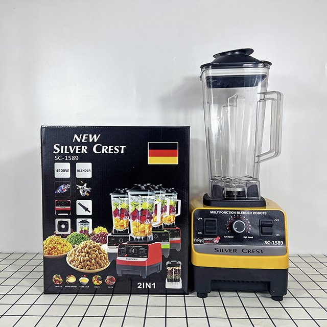 4500W 2.5L 2 in 1 Industrial Silver Crest Blender Heavy Duty Commercial Juicer Blender Machine