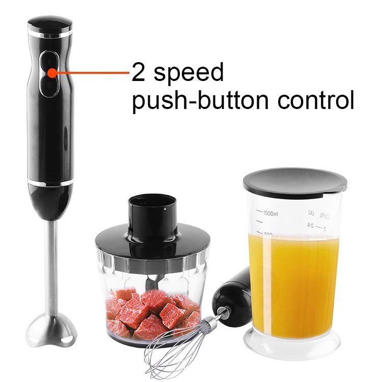 XJ GROUP Stick Blender Immersion Blender Hand Blender Multifunctional Household Push Button Speeds Glass Electric Plastic