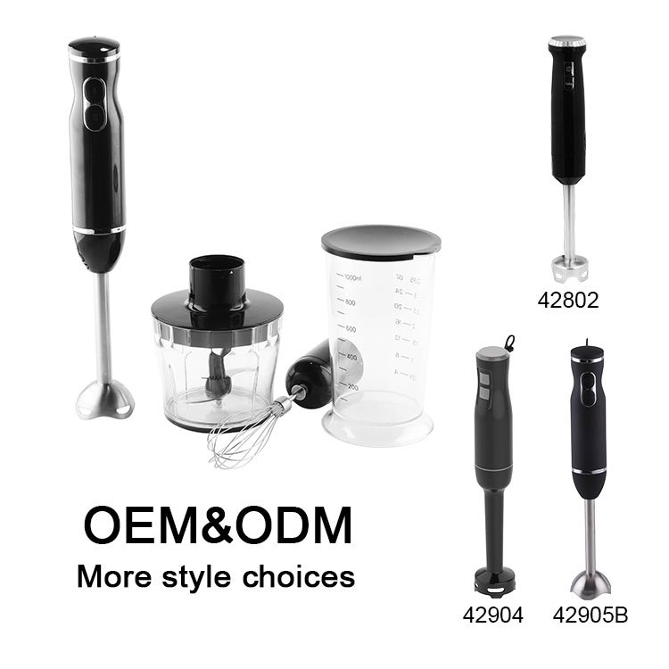 XJ GROUP Stick Blender Immersion Blender Hand Blender Multifunctional Household Push Button Speeds Glass Electric Plastic