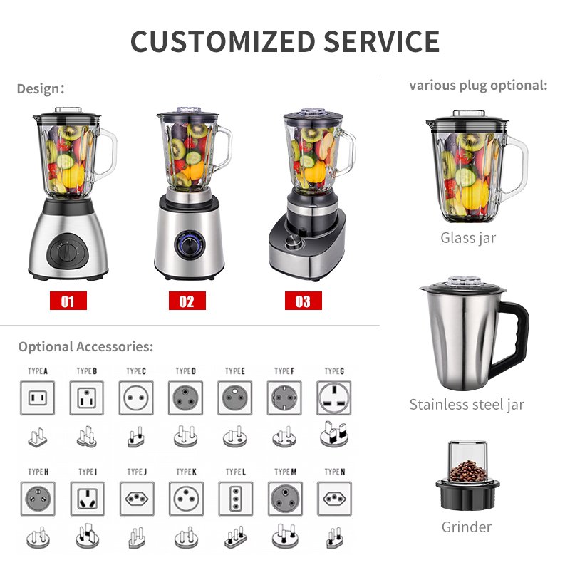 Leazo Customized CE 500w Electric Fruit Smoothie Blender High Speed Licuadora Electric Blender