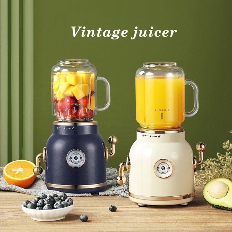 600ML Retro Vintage Electric Blender Food Mixers Profesional Quiet Home Appliances 2 Cups Blender Juicer