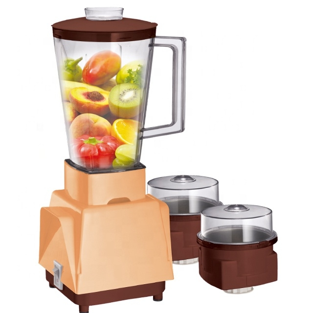 wholesale 3 in 1 Multi function Fruit Juicer Electric Blenders Juice Extractor 1L Plastic Jar 2 grinder