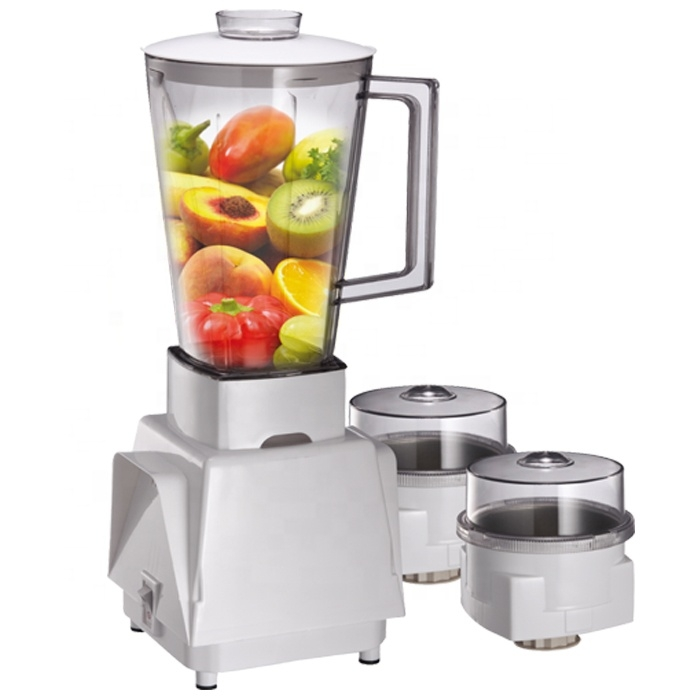 wholesale 3 in 1 Multi function Fruit Juicer Electric Blenders Juice Extractor 1L Plastic Jar 2 grinder