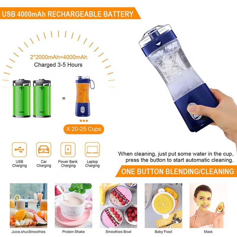 Chinese Factory wholesale USB personal portable juicer blender/food mixer