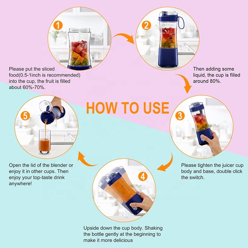 Chinese Factory wholesale USB personal portable juicer blender/food mixer