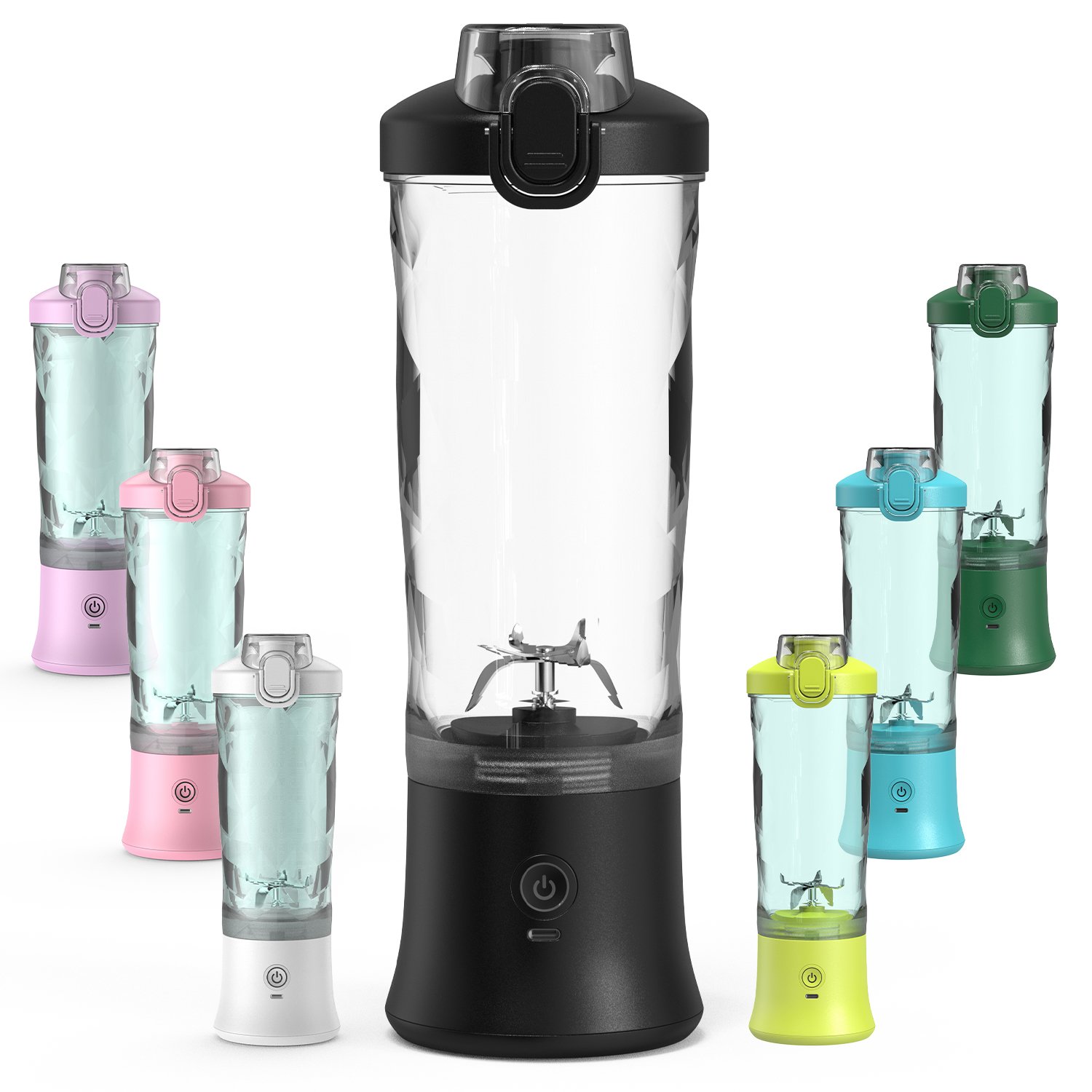 Rechargeable usb Mini Fruit Juice Mixer Bottle Smoothie Electric Juicer Cup High Speed Portable Blenders with 6 Blades
