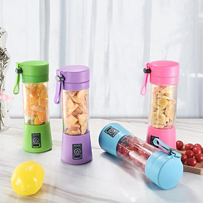 Lenrood Juicer LR-03 Portable USB 380ML portable Six Blades Juicer Cup Machine Rechargeable Fruit Juice Portable Blenders