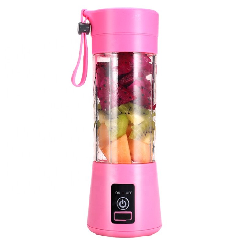 Lenrood Juicer LR-03 Portable USB 380ML portable Six Blades Juicer Cup Machine Rechargeable Fruit Juice Portable Blenders
