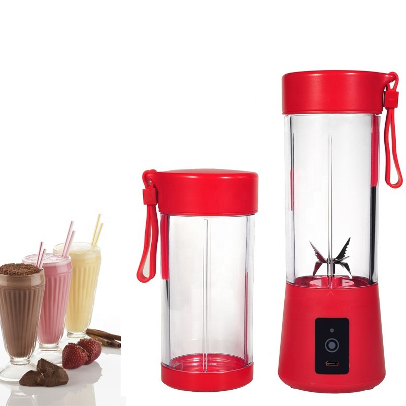 First Piece Special Price 400ML+380ML portable smoothie blender with 6 blades Fruit Juicer cup for ice cream and coffee