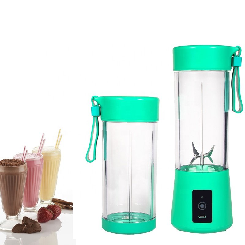 First Piece Special Price 400ML+380ML portable smoothie blender with 6 blades Fruit Juicer cup for ice cream and coffee