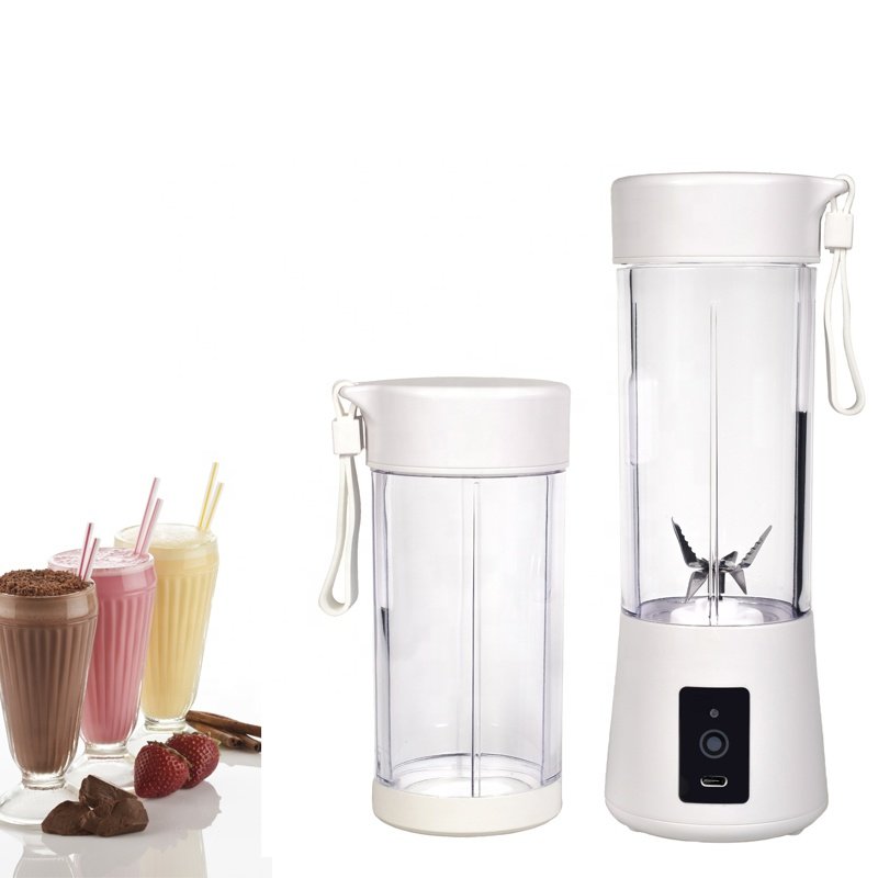 First Piece Special Price 400ML+380ML portable smoothie blender with 6 blades Fruit Juicer cup for ice cream and coffee