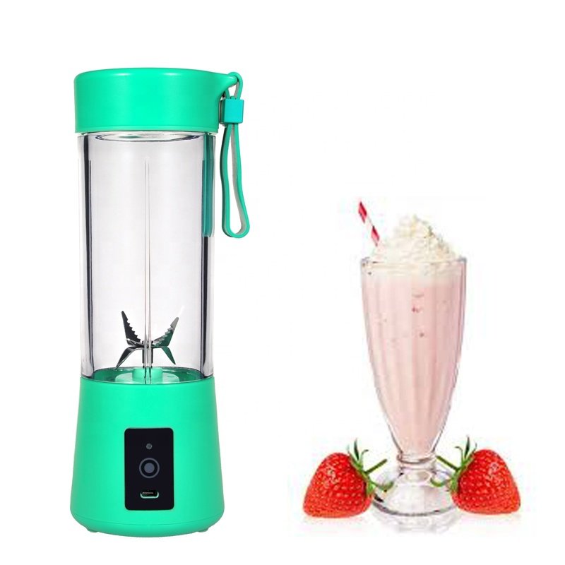 First Piece Special Price 400ML+380ML portable smoothie blender with 6 blades Fruit Juicer cup for ice cream and coffee