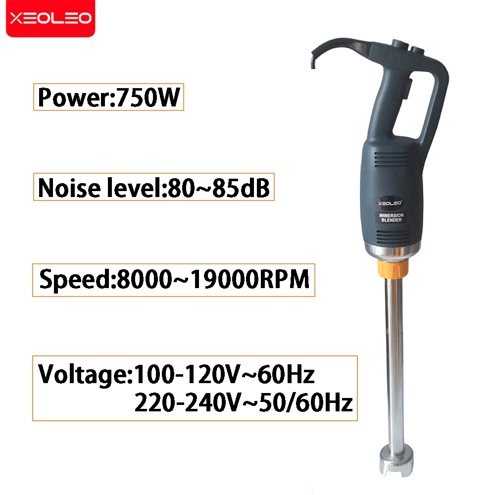 XEOLEO Commercial Hand Blender Electric 750W Immersion Mixer Detachable Handhold Blender High Speed Food Mixing Stick Machine