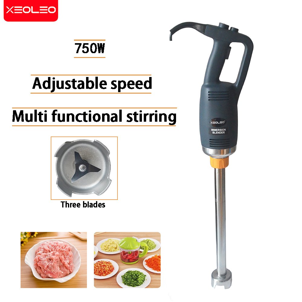 XEOLEO Commercial Hand Blender Electric 750W Immersion Mixer Detachable Handhold Blender High Speed Food Mixing Stick Machine