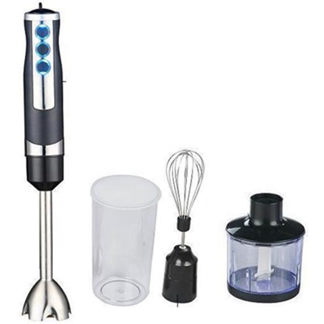 1000W Power Motor Variable Speeds Immersion Hand Blender BPA Free 4-In-1 Stainless Steel Handheld Blender
