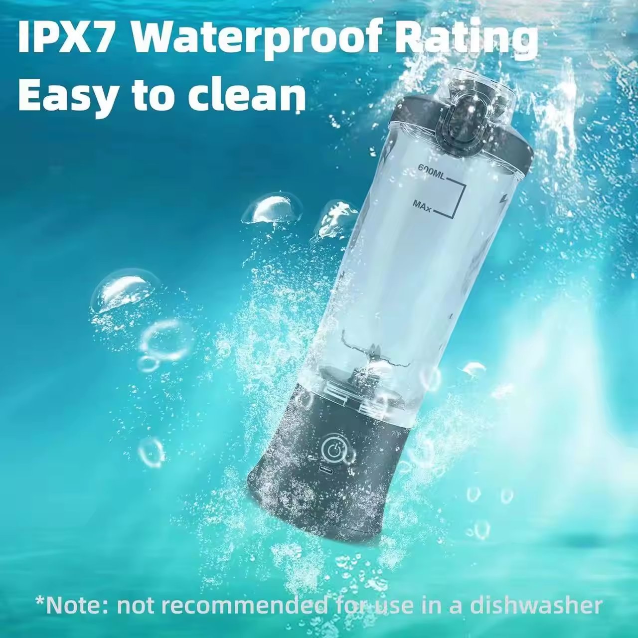 Portable Usb Type C Waterproof 600ml Blender Cup Portable Juicer For Home Use Potable Blender Mini Juicer Blender