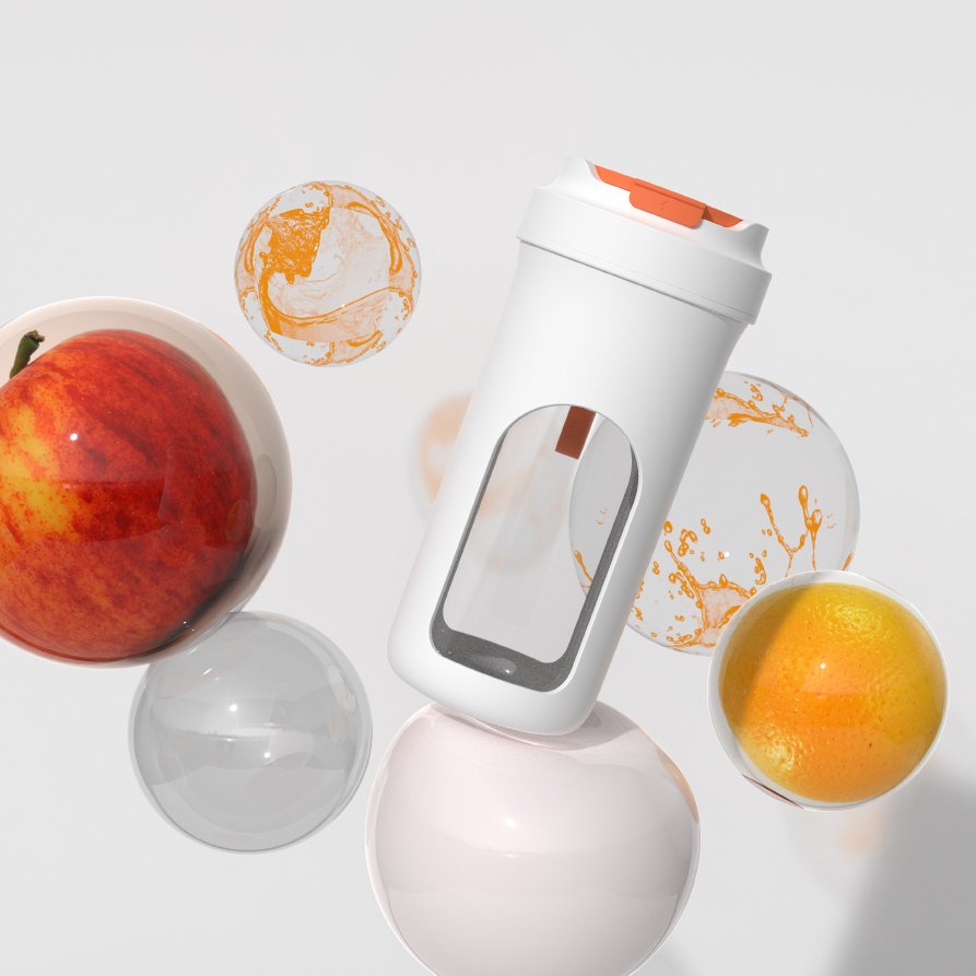 6 Blade USB Electric Rechargeable Handheld Mini Smart Extractor Machine Small Kitchen Appliances Portable Juicers Blenders