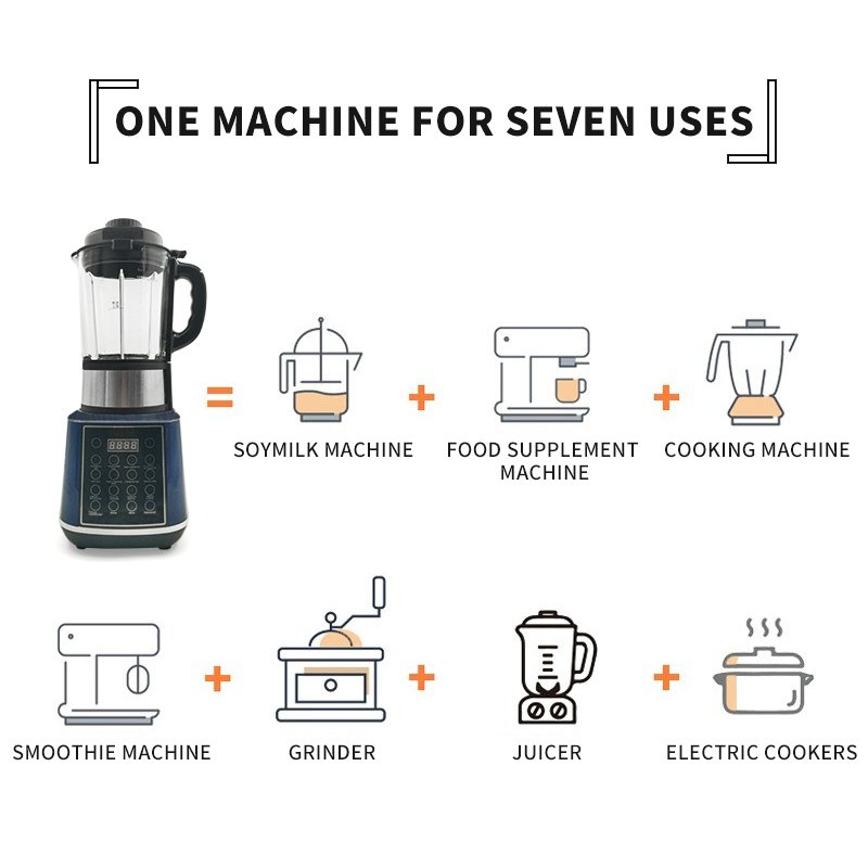 Commercial Heavy Duty Blender Electric High Speed Powder 4 In 1 Blender Juicer Grinder