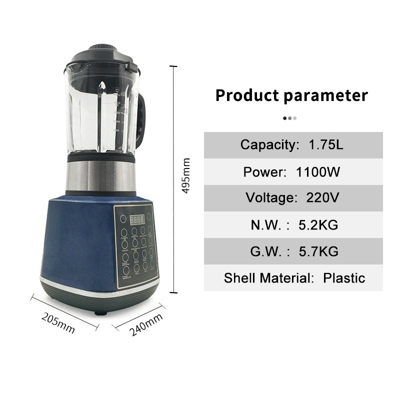 Commercial Heavy Duty Blender Electric High Speed Powder 4 In 1 Blender Juicer Grinder