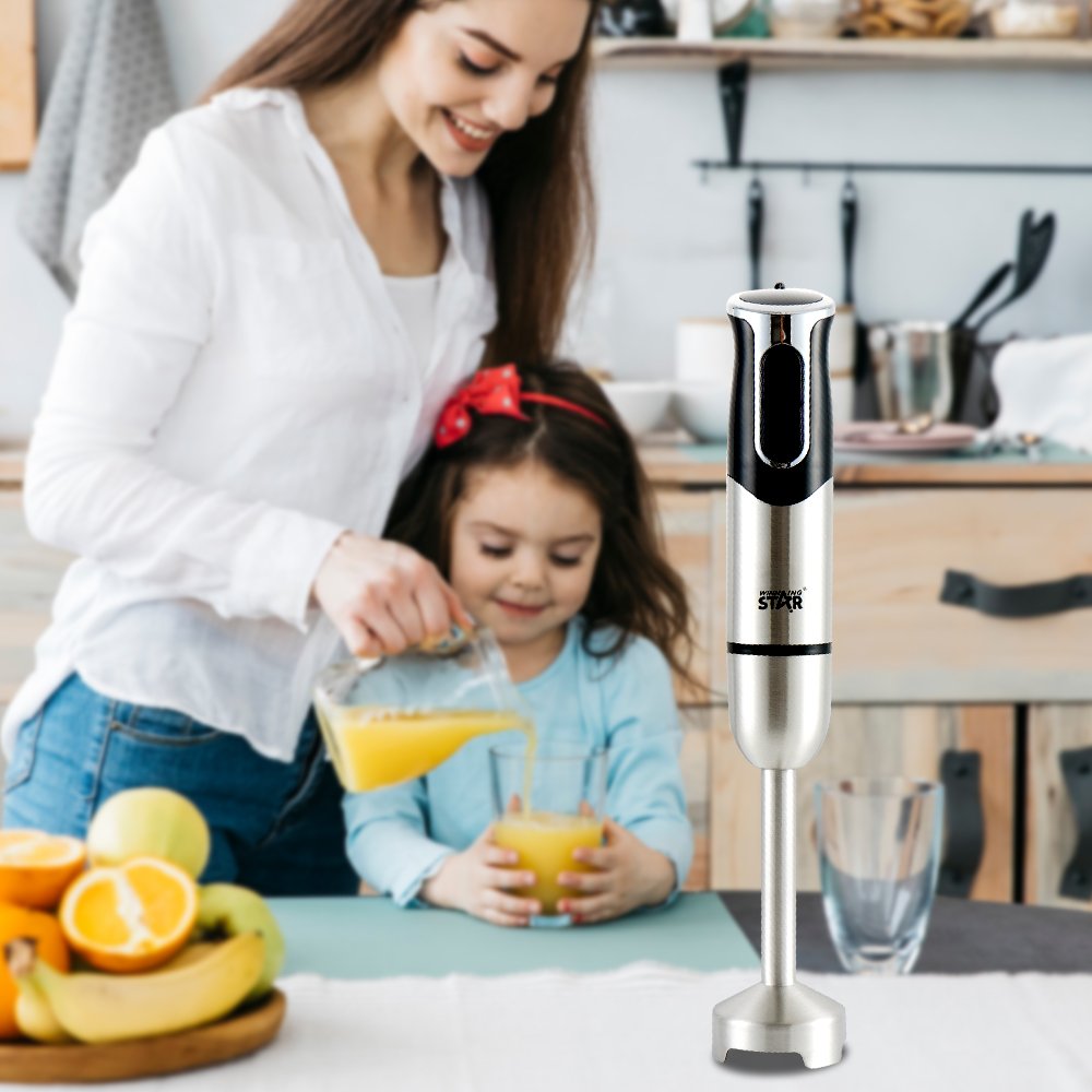 WINNING STAR ST-5555 Electric Portable Mini Electric Juicer Blender Stick Mixer Hand Multifunction Power