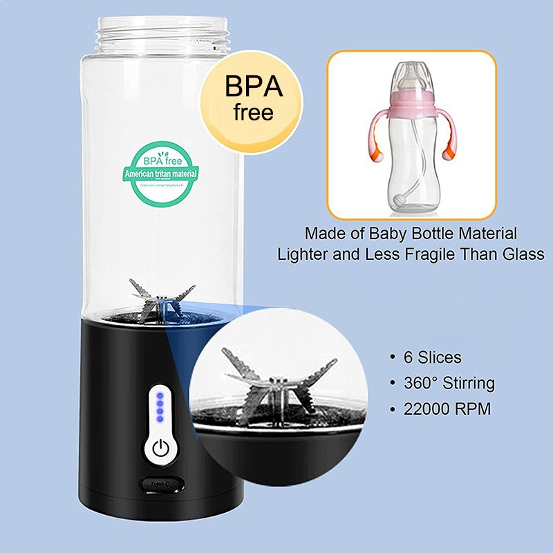 small kitchen appliance USB rechargeable large capacity mult-functional food mixer Portable juicer blender