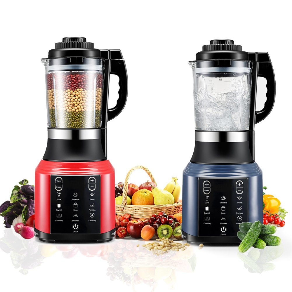 2024 Heavy Duty Digital Food Processor Fruit Smoothie Juicer and Commercial Electric Heat Cooking Smart Mixer Blender for Home