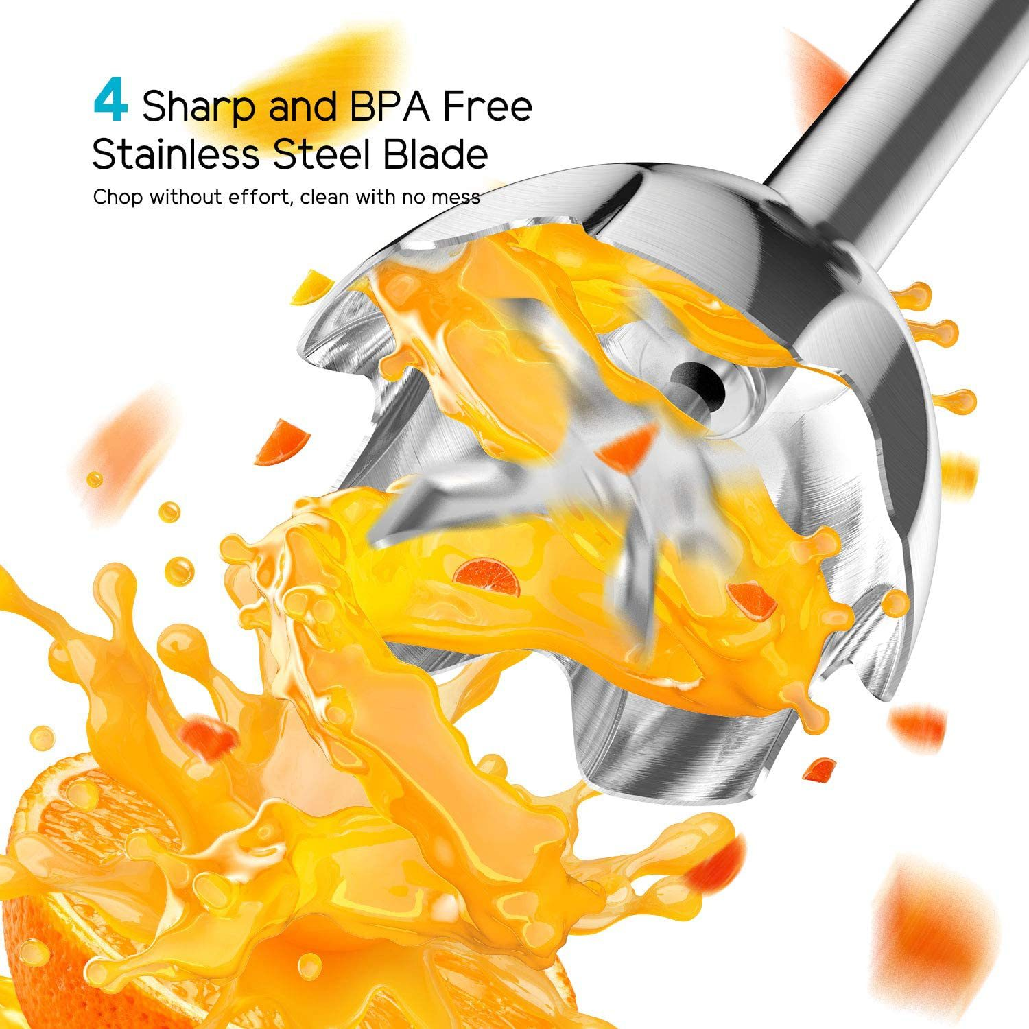 Wholesale high quality 5 in 1 stainless steel kitchen immersion hand blender
