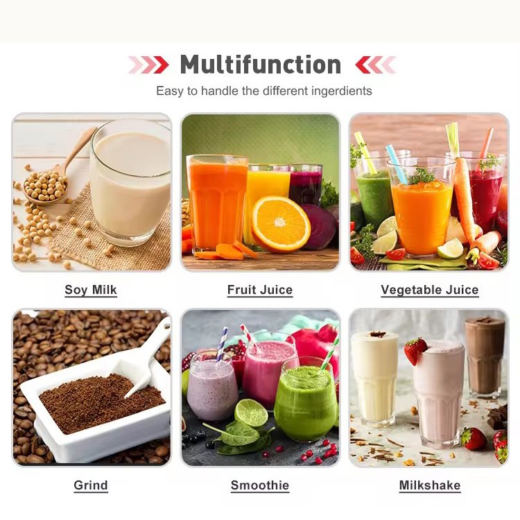 110V-240V Smoothie Machine Smoothie Salad Blender Milk tea shop commercial Chinese brand factory wholesale Pure copper motor
