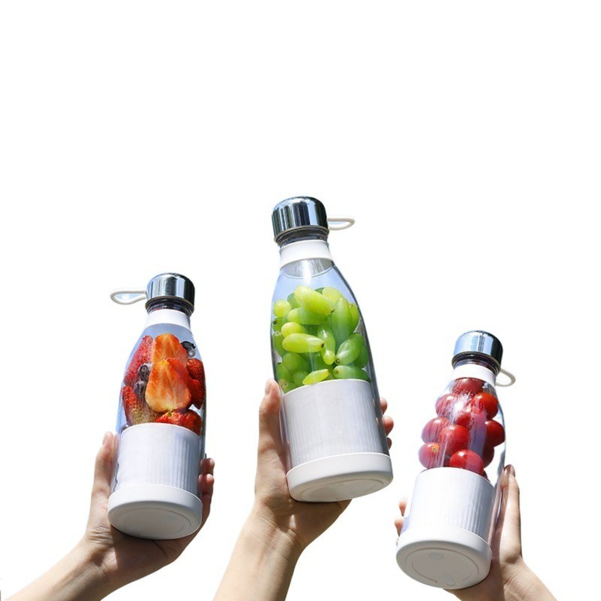 2023 Hot seller 8-blade two-tone lid 400ML portable mini fresh juice juicer mixer grinder blender
